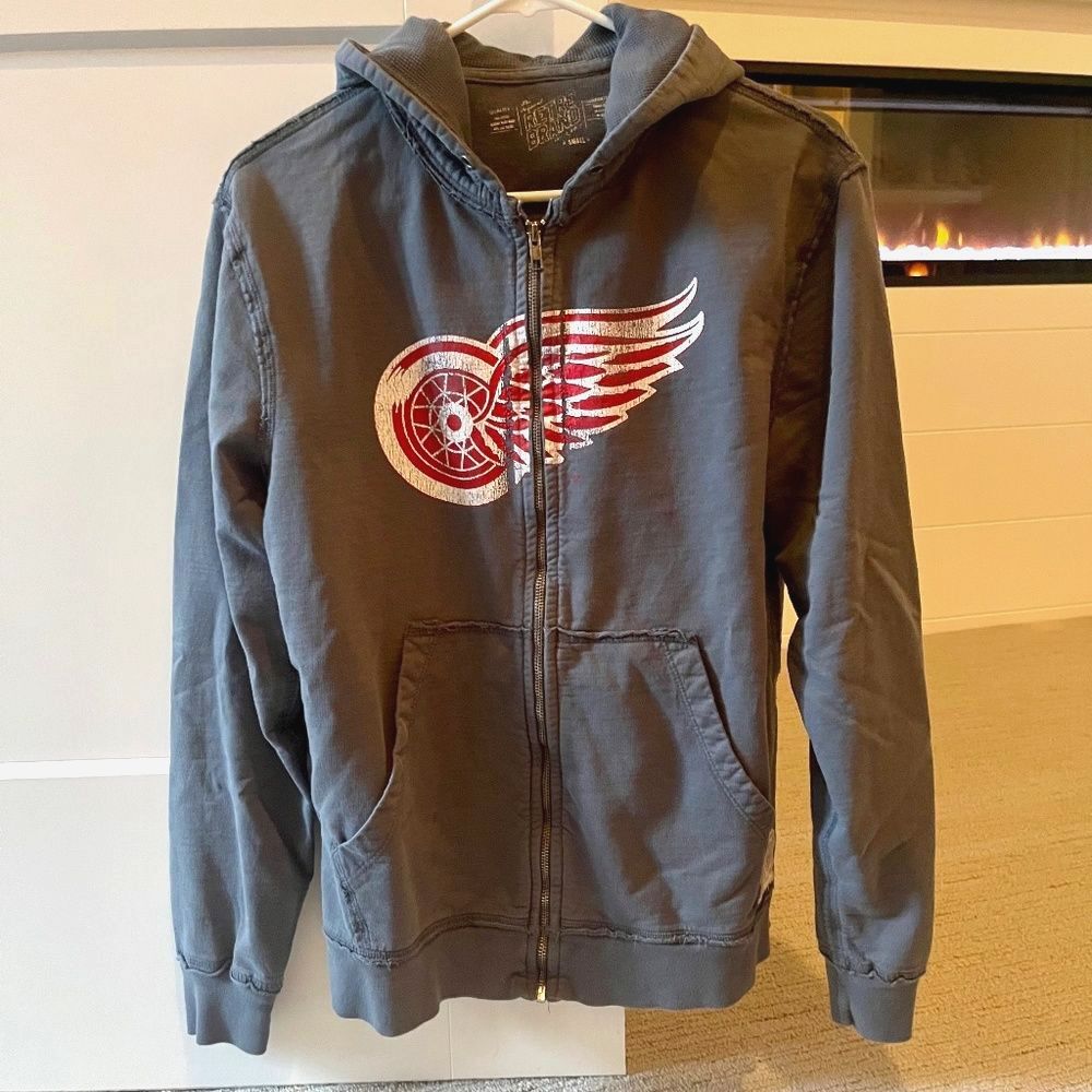 RETRO BRAND Detroit Red Wings Zip Hoodie S $145!!